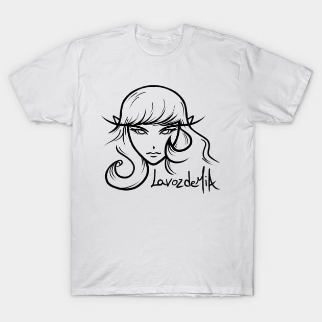 LavozdeMIA lineart negro T-Shirt by LavozdeMIA